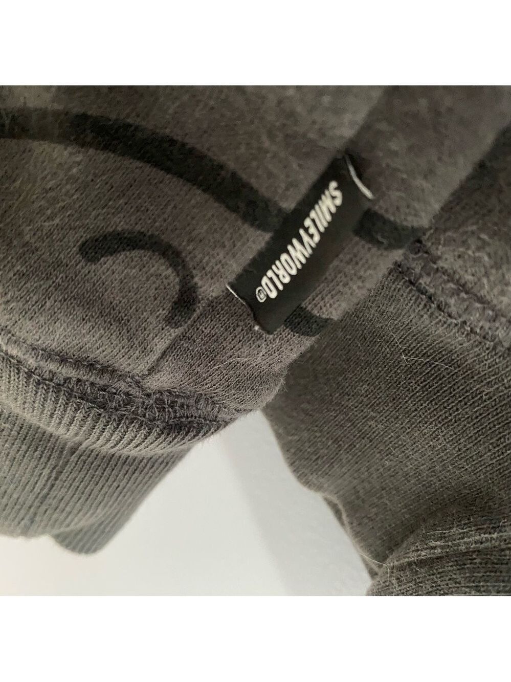 Smiley Face Hoodie Charcoal Sz Large Kids Gap - Picture 3 of 6